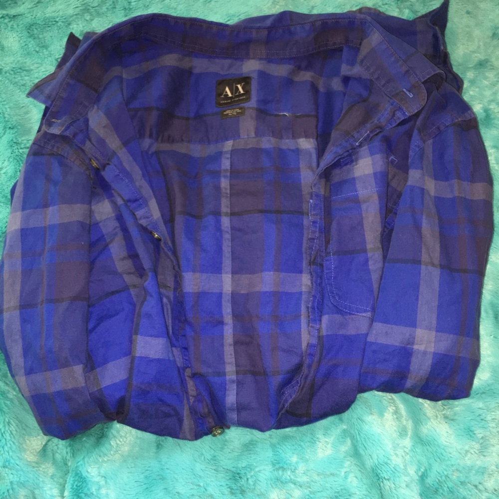 Armani exchange sz xl plaid flannel